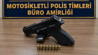 Hatay'da motosiklette ruhsatsız tabanca yakalandı : 1 şüpheli tutuklandı