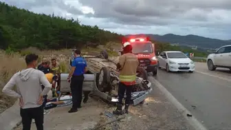 Hatay'da otomobil takla attı : Sürücü yaralandı