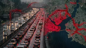 İstanbul'da Yağmur Çileye Dönüştü Trafik Yüzde 89'u Aştı