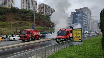 İstanbul Eyüpsultan'da Elektrikli Otomobil Yangını