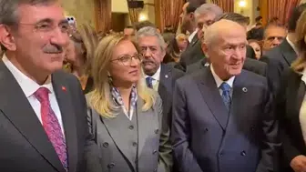 Cumhurbaşkanı Yardımcısı Yılmaz, Bahçeli ile bir araya geldi