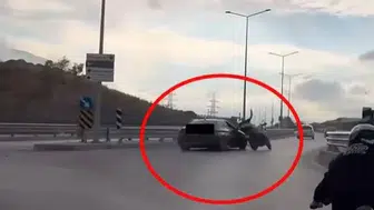 Yıldırım'da Drift Faciası: Kontrolden Çıkan Otomobil Motosiklete Çarptı