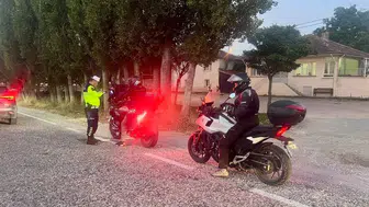 Bilecik'te motosiklet denetimlerinde 7 sürücüye ceza