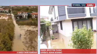 Şile'de Şiddetli Yağış Hayatı Felç Etti: Dere Taştı, Araçlar Sular Altında Kaldı