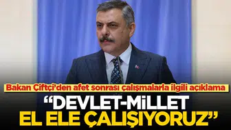 İçişleri Bakanı Mustafa Çiftçi'den Afet Bölgesindeki Çalışmalara İlişkin Açıklama