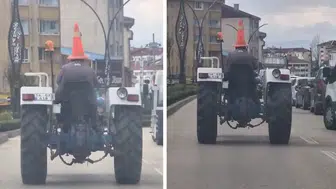 Bolu'da trafikte şoke eden görüntü