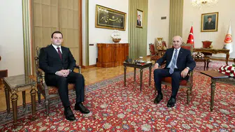 TBMM Başkanı Kurtulmuş, Kuzey Makedonya Bakanı Zeynula'yı Kabul Etti