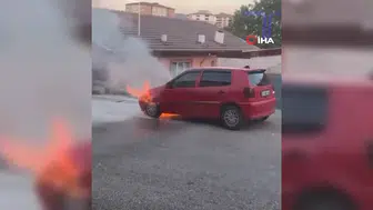 Karabukte Park Halindeki Otomobil Alevlere Teslim Oldu