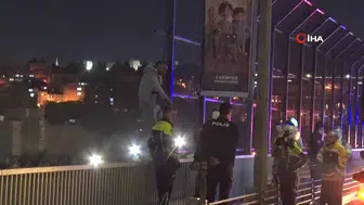 Haliç Köprüsü'nde intihar girişimi