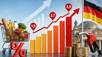 Almanya'da yıllık enflasyon % 2,8'e yükseldi!