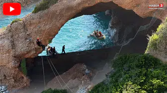 Antalya'da korku dolu anlar: Deniz keyfi 30 metrelik halatla hastanede bitti!