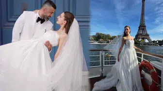 Tescilli güzel Itır Esen dünya evine girdi! Eşi Engin Aykanat ile Paris'te evlendi