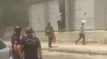 Adıyaman’da kavurucu sıcaklar trafo yangınına neden oldu! Mahallede korku dolu anlar!