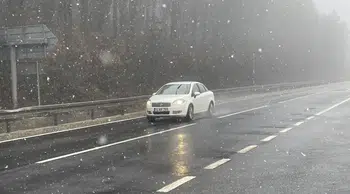 Bolu Dağı geçişinde kar yağışı