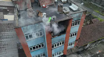 Karabük'te 6 kişinin yaşadığı dairede yangın çıktı
