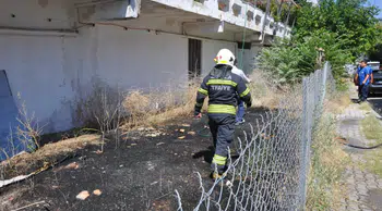 Menteşe'de otel arkasındaki otluk alanda yangın çıktı