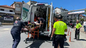 Zonguldak'ta motosiklet devrildi, sürücüsü yaralandı