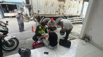 Samsun'da motosiklet kazasında sürücü yaralandı
