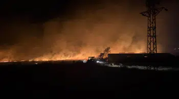 Çanakkale'de otluk yangını