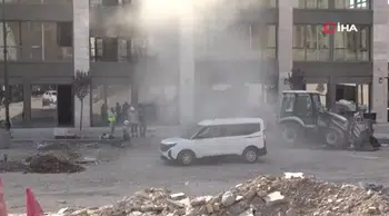 Malatya’da korkutan anlar ! Doğal gaz borusu patladı, meydan gazla doldu