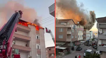 Kocaeli’de teras yangını paniğe neden oldu : Mahalleli sokağa döküldü