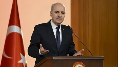 TBMM Başkanı Kurtulmuş ile Kırgız Cumhuriyet Başkanı Turgunbek Uulu ile bir araya geldi