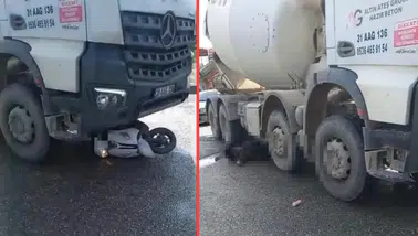 Kahramanmaraş'ta beton mikserinin altında kalan motosiklet sürücüsü öldü