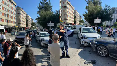 Samsun Atakum'da zincirleme trafik kazası