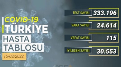 Son 24 saatte Covid ten 115 kişi hayatını kaybetti