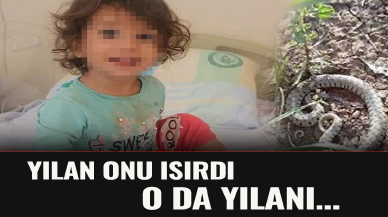 2 yaşındaki çocuk kendini ısıran yılanı ısırdı