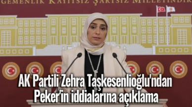 AK Partili Zehra Taşkesenlioğlu'ndan Peker'in iddialarına açıklama