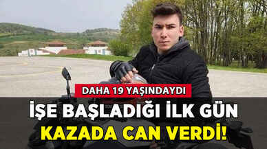 İşinin ilk gününde moto kuryeden acı haber!