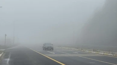 Bolu'da etkili olan sis, dron ile havadan görüntülendi
