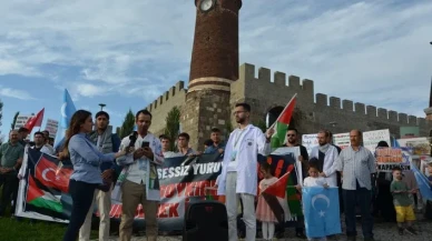 Erzurum’da sağlık çalışanlarından İsrail protestosu: 57 haftadır devam ediyor!