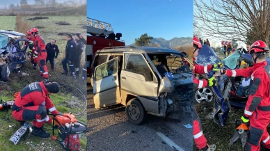 Muğla'da minibüs ile otomobil çarpıştı! 3 yaralı