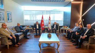 Cumhurbaşkanı Yardımcısı Yılmaz, KKTC Cumhurbaşkanı Tatar ile görüştü!