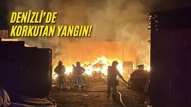 Tekstil fabrikası alev alev yandı