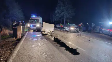 Afyonkarahisar’da kafa kafaya çarpışan araçta 4 çocuk yaralandı