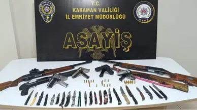 Karaman’da polis uygulamalarında uyuşturucu ve ruhsatsız silah ele geçirildi, 9 kişi tutuklandı
