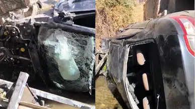 Hakkari'de otomobil dereye düştü: 4 kişi yaralandı!