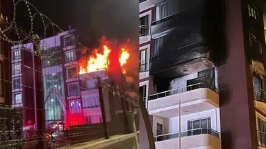 Konya'da apartman yangını korkuttu!