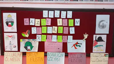 Muradiye’de öğrencilerden, 'Gazze İçin Seferber' kampanyası