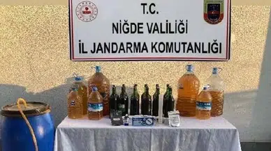 Niğde’de kaçak alkol operasyonu: 195 litre el yapımı içki ele geçirildi