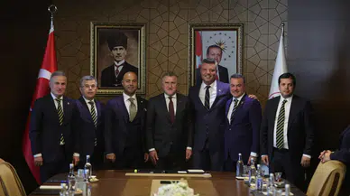 Bakan Osman Aşkın Bak, Fenerbahçe Başkanı Sadettin Saran ve yönetimini kabul etti