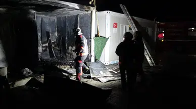 Malatya'da konteyner kentte yangın paniği!