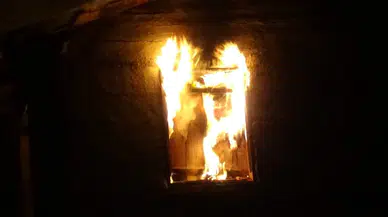 Bolu'da samanlık alevler içinde kaldı!