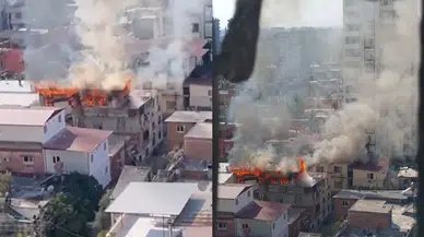 Adana’da 3 katlı müstakil evde yangın!