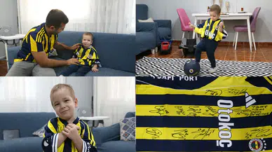 Kanseri yenen Tamer Talha Oğuz'a Fenerbahçe’den imzalı forma hediyesi