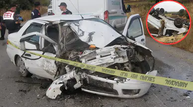 Manisa Kula'da otomobil ile kamyonet çarpıştı: 1 ölü, 2 yaralı