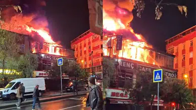 Sultangazi'de kafede korkutan yangın: İşte o anlar!